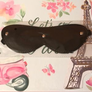Faux leather blindfold